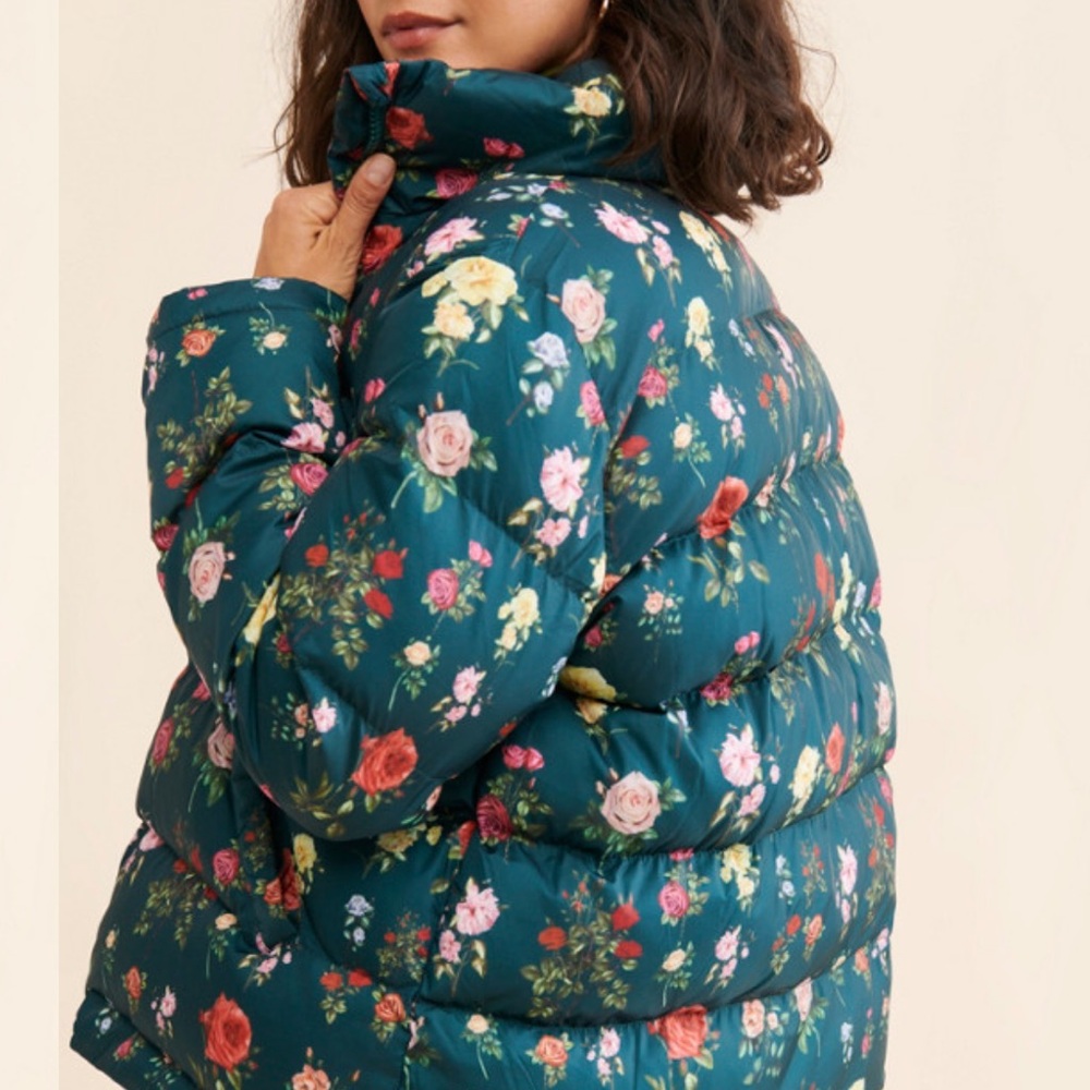 Rachel Antonoff Parker Jemma Rose Floral Puffer Jacket - Picture 4 of 8